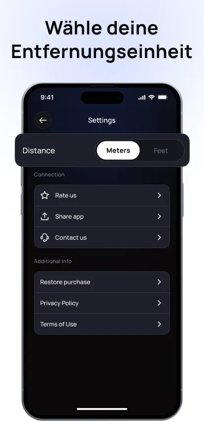 Radaranzeige für ein ausgewähltes Bluetooth-Gerät in Bluetooth Finder