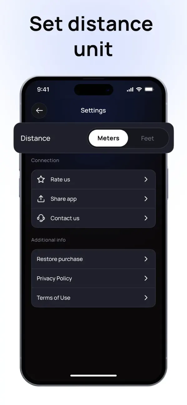 Bluetooth Finder radar for a selected Bluetooth device on iPhone